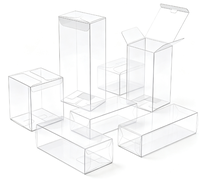 Boîte cadeau pliable en plastique transparente, boîte rectangulaire en PET PVC acétate, boîte d'emballage transparente pour bonbons, mariage, fête, petits cadeaux