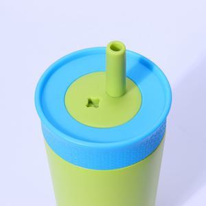 Kids Insulated Stainless Steel Tumbler <b>With</b> Spill Proof <b>Straw</b> 12oz Leak Proof Travel Water Cup - Product Image 3