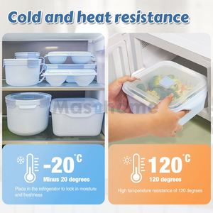 Masthome Safety and Health Microwaveable Food Container Microwavable <b>Plastic</b> Lunch <b>Box</b> - Product Image 6