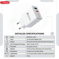 Pengisi Daya USB Super Cepat 120W Original, Kabel 6A, Pengisi Daya Cepat USB, Adaptor Daya Pengisi Daya Dinding untuk Xiaomi