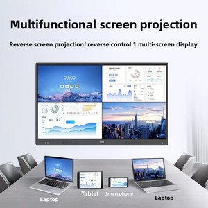 Écran tactile LCD tout-en-un de 85''98''100''110'' pouces, personnalisé en usine, pour réunion intelligente, panneau <span class=keywords><strong>plat</strong></span> interactif, support au sol, animation - Product Image 4