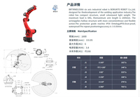 BRTIRWD1506A Longueur 1600mm Cnc Manipulateur TIG MIG Laser Machine De Soudage Robotique 6 Axes Robots Bras Automatique Bras Industriel ONA