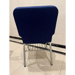 Chaises d'église d'occasion, pas chères, avec genouillère, en tissu rouge et bleu, fabriquées en Corée. - Product Image 6
