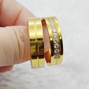 Anillo dorado Zirconia Promise Anillo <span class=keywords><strong>de</strong></span> compromiso <span class=keywords><strong>de</strong></span> boda Dedo grande Tamaño 15 Te amo Joyería 2024 Novia y novio - Product Image 4