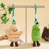 Vente en gros usine : Porte-clés en peluche série légumes en coton PP super doux brodé, anti-stress, cadeaux d'anniversaire