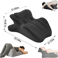 Oreiller ergonomique en mousse à mémoire de forme de taille plus grande 27 °   Support de lit compensé pour la lecture, la relaxation et le soutien des genoux, du dos et de la taille