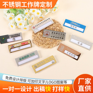 Lijun Custom <b>Name</b> <b>Tags</b> With Replaceable Paper Insert Pin Style For Employee Use - Product Image 5