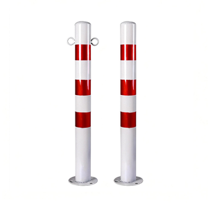 Staalpijp waarschuwingspaal reflecterende anti-botsing paal tankstation vaste paal auto stopper wegbeveiliging parkeerbarrière - Product Image 5