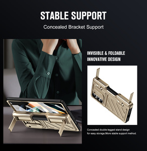 La última funda plegable para teléfono Z Fold 5 4 Slide Camera Screen Protector a prueba de golpes Kickstand para <span class=keywords><strong>Samsung</strong></span> Galaxy Z Fold 5 - Product Image 2