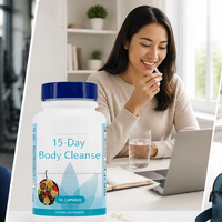 Capsules de nettoyage pour adultes à marque privée OEM, cure de 15 jours, 30 unités, feuilles de séné, supplément naturel premium doux pour la santé du côlon et de l'intestin