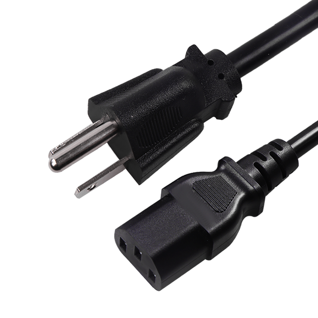 Factory Price US 3-pin 10A/13A/15A AC Power Cord IEC C13, US Power Cord for Computer PC Mintor