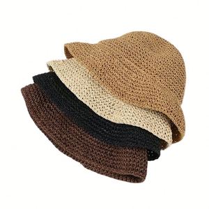 Chapeau Bob Pliable en Papier au Crochet pour Vacances et Loisirs, Forme Cloche, Protection Solaire pour Femme, Homme et Enfant - Product Image 2