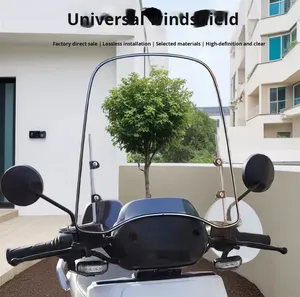 Pare-brise avant universel transparent épaissi et coupe-vent pour scooter électrique, vélo et moto, accessoires de protection des mains - Product Image 2
