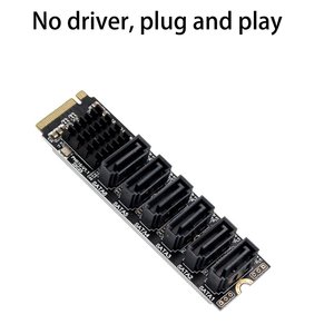 PH516-V1.1 Pcie Riser Nvme M.2 to 6 Adapter <b>Hard</b> <b>Drive</b> Extended PCIE for Desktop Computer M2 to Sata - Product Image 4