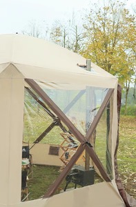 Carpa <span class=keywords><strong>de</strong></span> Camping Hexagonal <span class=keywords><strong>de</strong></span> 360 cm, Carpa <span class=keywords><strong>de</strong></span> Comedor Impermeable con Revestimiento <span class=keywords><strong>de</strong></span> PU Oxford 300D <span class=keywords><strong>para</strong></span> 8-11 <span class=keywords><strong>Personas</strong></span> - Product Image 6