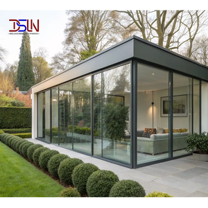 Moderna Terraza de Cristal <span class=keywords><strong>Panorámica</strong></span> con Estructura de Aluminio y Techo Retráctil Inteligente para Exteriores Residenciales, Pabellón, Balcón, Jardín - Product Image 1