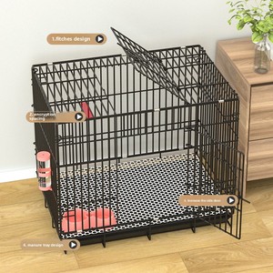 耐用的室内兔笼小狗小猫加密折叠宠物笼实心金属纽扣关闭方便室内使用 - Product Image 2