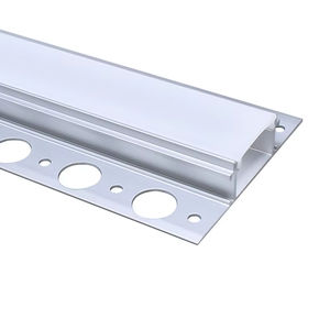Profilé en aluminium extrudé LED argenté anodisé 6063-T5, parfait, non étanche, encastré, pour plafond en plâtre, gypse, cloison sèche - Product Image 1