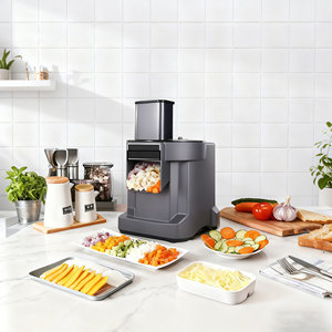 Cortadora de Verduras Eléctrica 5 en 1, <span class=keywords><strong>Procesador</strong></span> de <span class=keywords><strong>Alimentos</strong></span> para Cocina Comercial, Máquina para Cortar en Cubos y Rebanar - Product Image 1