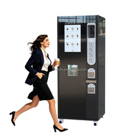 YISO/Máquina Expendedora de Café Fresco Molido de Autoservicio con Pantalla Táctil de 21.5 Pulgadas, Tratamiento de Agua Vertical Comercial, Gran Venta