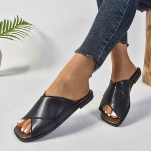 Women's <b>Summer</b> Spring Large Size Outdoor Beach Casual Trendy Flat Non-slip Comfortable <b>Slippers</b> Genuine Leather Lining Usa - Product Image 6