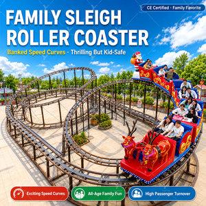 Montagnes russes sur le thème <span class=keywords><strong>de</strong></span> Noël certifiées CE IAAPA pour enfants, manèges <span class=keywords><strong>de</strong></span> parc d'attractions à vendre - Product Image 1