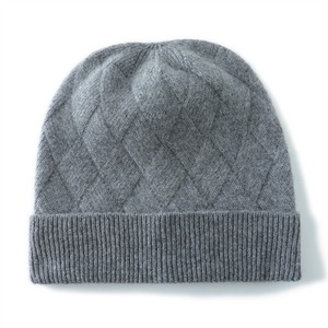 Nueva moda cálido sombrero de punto de lana pura Otoño e Invierno Color puro hombres y mujeres sombrero todo frío - Product Image 4