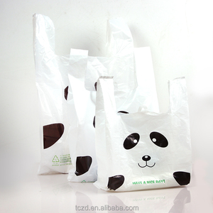 Bolsa de plástico transparente blanca para alimentos Bolsa de embalaje de chaleco de conveniencia desechable portátil para llevar - Product Image 3