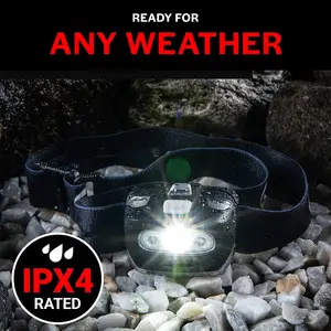 Großhandel Rot Sicherheits licht Beste Scheinwerfer, Laufen Camping Wasserdichte Scheinwerfer 6 Modi Pivot able Head LED Scheinwerfer Taschenlampe