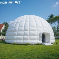 Casa de cúpula inflable de tienda duradera para acampar al aire libre, uso comercial y ventas, tienda de cúpula inflable redonda