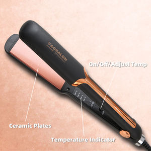 Fer à lisser professionnel en titane <span class=keywords><strong>pour</strong></span> <span class=keywords><strong>cheveux</strong></span>, ondulateur et lisseur à ondulations, vente en gros directe usine - Product Image 6