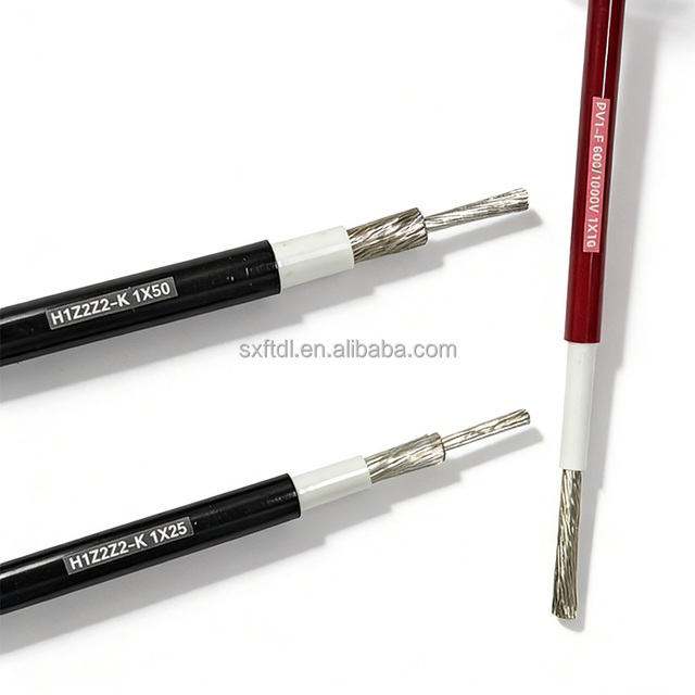 TUV Certification H1Z2Z2-K DC 1500V Solar Cable 2.5mm Solar Panel Extension Cable Tinned Copper Solar Cable Electric Wire