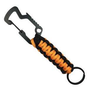 Multi Functional Paracord Braided Carabiner Keychain Military Green 16X2Cm Durable Outdoor Survival Bottle Opener - Product Image 3