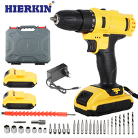 Perceuse sans fil HIERKIN 21V, visseuse à couple réglable, robuste, alimentée par batterie, avec support OEM pour raccords électriques