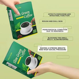 กาแฟสมุนไพรสกัดเข้มข้นผสมชาเขียวป่าและเห็ดหลินจือ 10 ซอง ช่วยลดน้ำหนัก ดีท็อกซ์ บรรจุภัณฑ์สุญญากาศ อาหารเพื่อสุขภาพ - Product Image 2