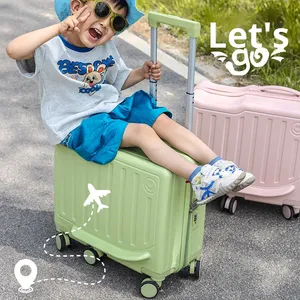 <span class=keywords><strong>Valise</strong></span> enfant 20 pouces grande capacité avec compartiments organisés, à <span class=keywords><strong>roulettes</strong></span> pivotantes et verrouillables, pour rouler et s'asseoir, bagage <span class=keywords><strong>cabine</strong></span>, vente en gros - Product Image 3