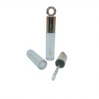 Vente en gros Rond de luxe Tube de brillant à lèvres en plastique transparent Récipient d'emballage cosmétique vide personnalisé Capacité de 3ml