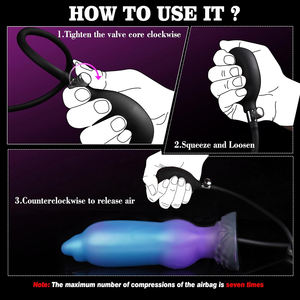 قضيب اصطناعي قابل للنفخ من السيليكون، قضيب ضخم للتدريب، قضيب كبير الحجم، خرزات شرجية مع كأس شفط، ألعاب للبالغين للنساء والرجال والمثليين - Product Image 5