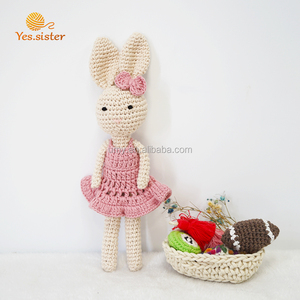 De algodón orgánico Amigurumi muñeca de conejo de peluche de juguete de bebé - Product Image 6