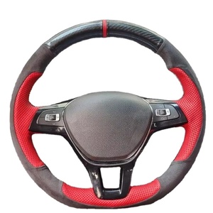 Cubierta de volante de coche DIY para Volkswagen VW Golf 7 Mk7 nuevo Polo <span class=keywords><strong>Jetta</strong></span> Passat B8 cubierta de volante accesorios de coche - Product Image 1