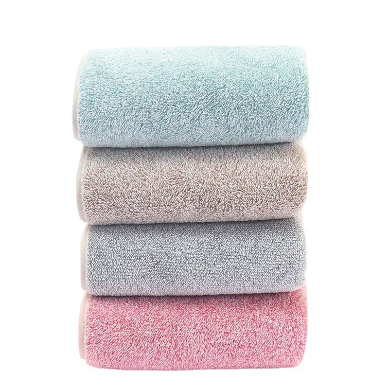 Pabrik handuk mandi tubuh beludru karang warna solid super lembut handuk mandi cepat kering penyerap dewasa rambut tidak rontok tebal