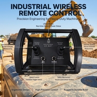 DLK XY20-13-28 Télécommande sans fil bidirectionnelle pour grue montée sur camion, moteur hydraulique, indicateur LED, portée 500m, 2 boutons, piles AAA
