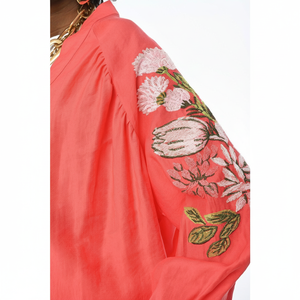 KIMONO OVERSIZE ricamato schiena e manica da donna - Product Image 1