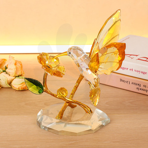 Yüksek Kaliteli K9 Şeffaf Kristal Sinek Kuşu Düğün Aşk Hatırası Ev Dekorasyonu - Product Image 4