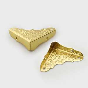 Floral Corner Protectors Iron Metal <b>Bracket</b> For Wooden Box Packaging Hardware Durable Traditional Design - Product Image 4