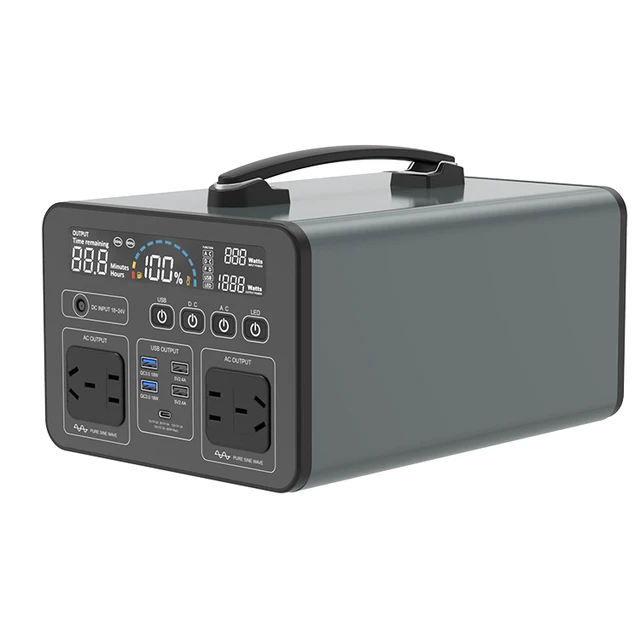 2024 New Market Portable Power Station 1000W Solar Power Station with LED High Power Storage Station for Home