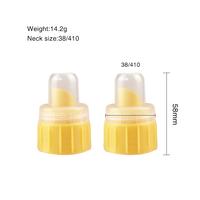 Bouchon de bouteille de lessive en plastique de haute qualité avec gobelet doseur 38 mm, bouchon à vis nervuré en PP pour nettoyant