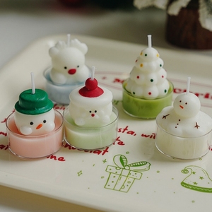 Bougie de Noël personnalisée de luxe, style bonhomme de neige, bougies parfumées pour boutique de détail - Product Image 2