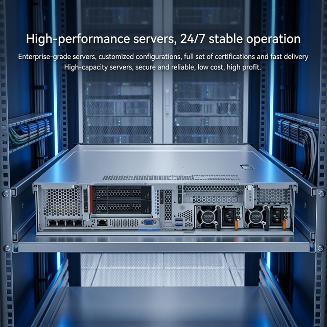 2U Server Data Center AI Rack Server with 2 Gen2 Intel Xeon CPUs 9TB DDR4 Memory 10GbE LOM 3-Year Warranty-in Stock