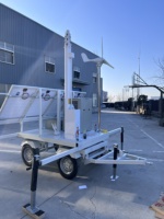 Remorque LED hybride solaire-éolienne de 6 m, largement adaptable à plusieurs équipements, avec mât télescopique pour travaux routiers d'urgence